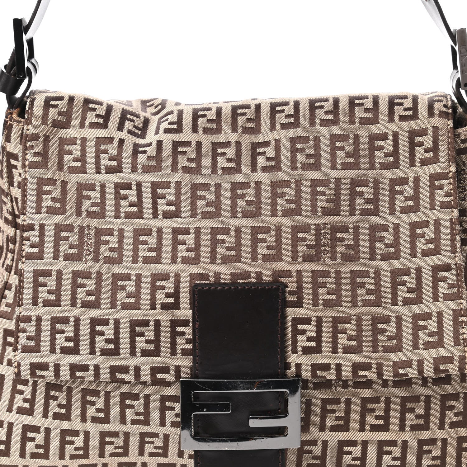 Fendi Zucchino Mama Baguette Dark Brown 9 of 9