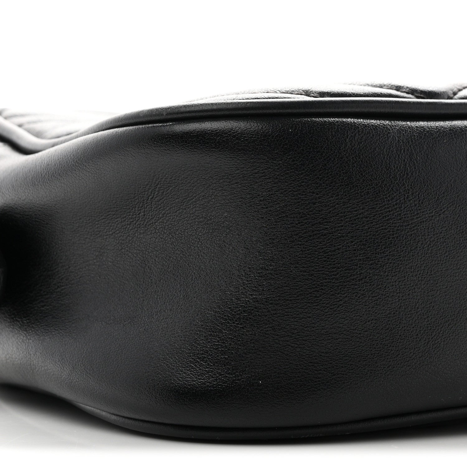 Gucci Calfskin Matelasse Small GG Marmont Chain Shoulder Bag Black 9 of 10
