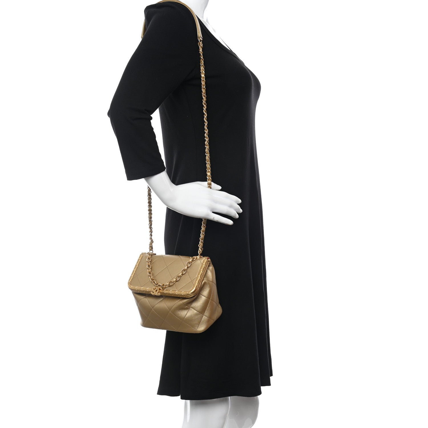 Chanel Metallic Lambskin Quilted My Crush Bag Gold 2 of 11
