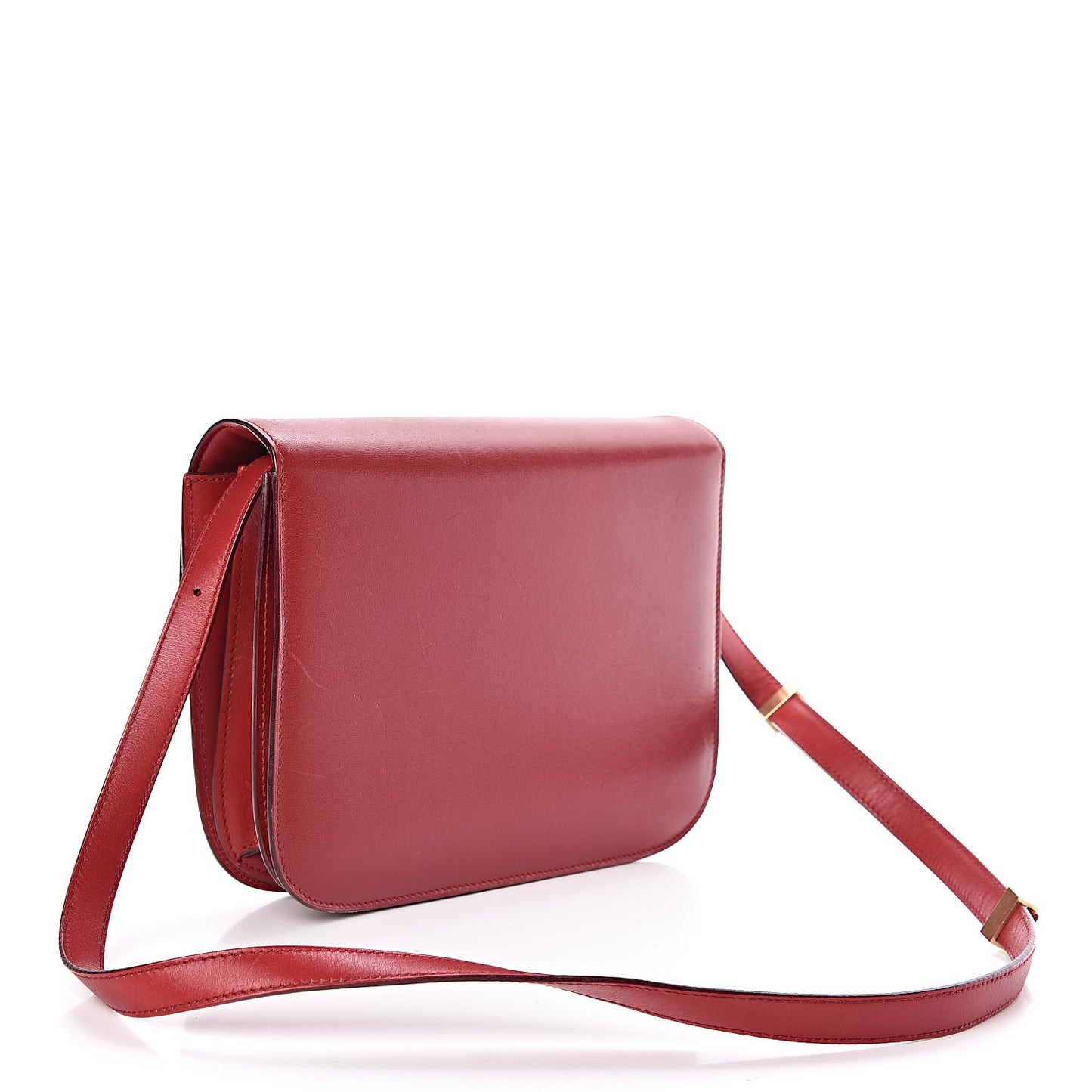 Box Calfskin Medium Classic Box Flap Bag Red