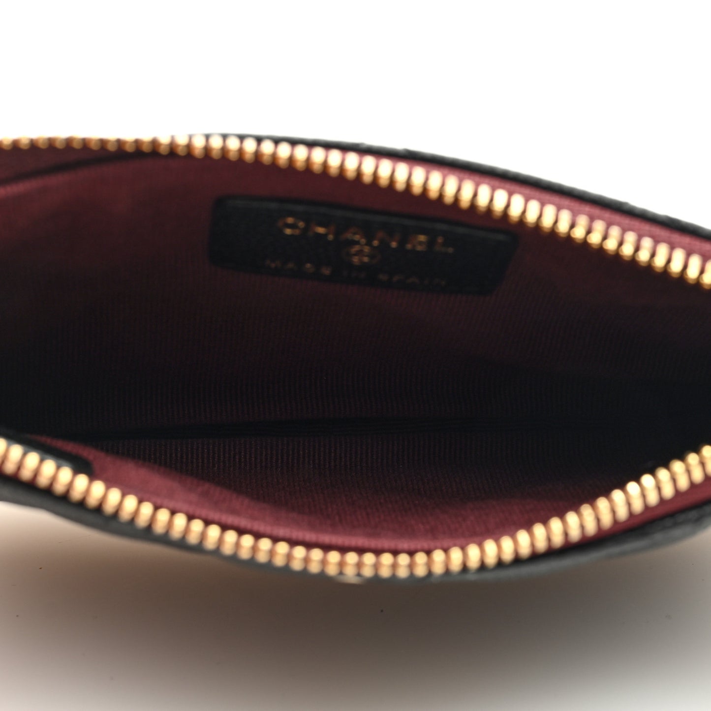 Caviar Quilted Small Cosmetic Case Black