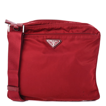 Prada Nylon Vela Flat Messenger Bag Fuoco 1 of 4
