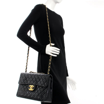 Chanel Lambskin XL Jumbo Flap Black 2 of 10