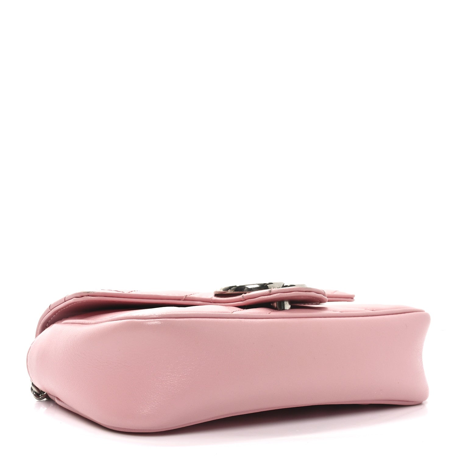 Gucci Calfskin Matelasse Super Mini GG Marmont Shoulder Bag Wild Rose 4 of 10