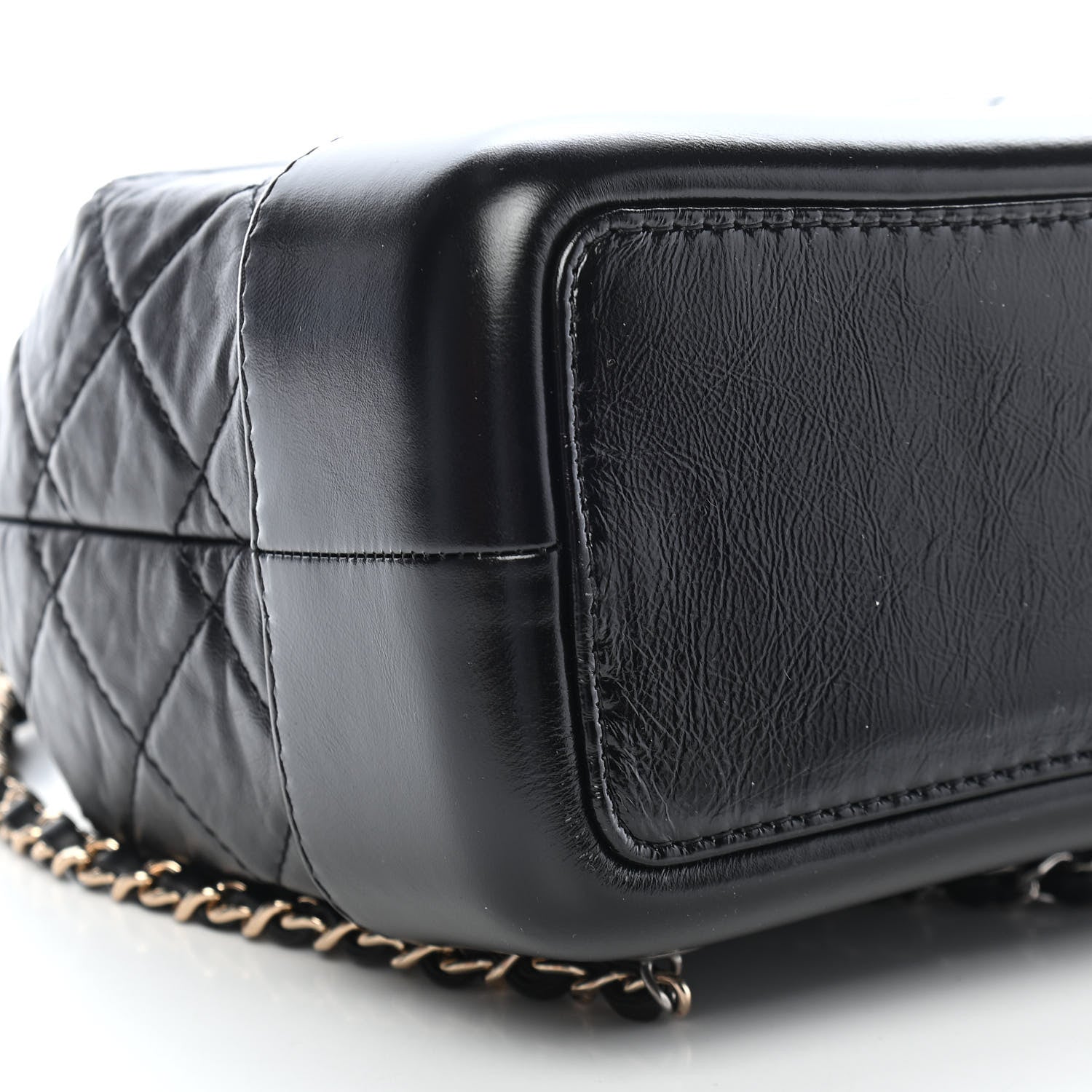 Chanel Aged Calfskin Quilted Small Gabrielle Backpack Black 8 of 9