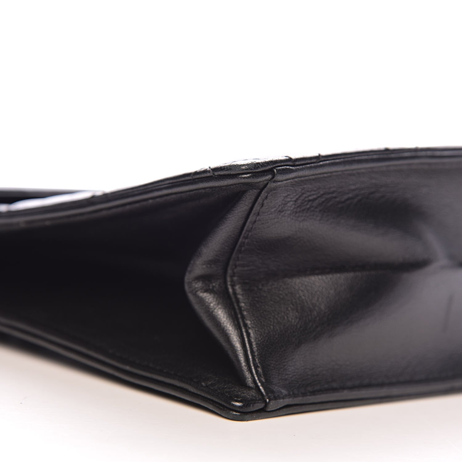 Chanel Lambskin Top Handle Logo Flap Black 9 of 13