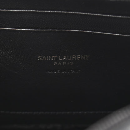 Saint Laurent Grain De Poudre Matelasse Monogram Mini Lou Camera Bag Black 6 of 9