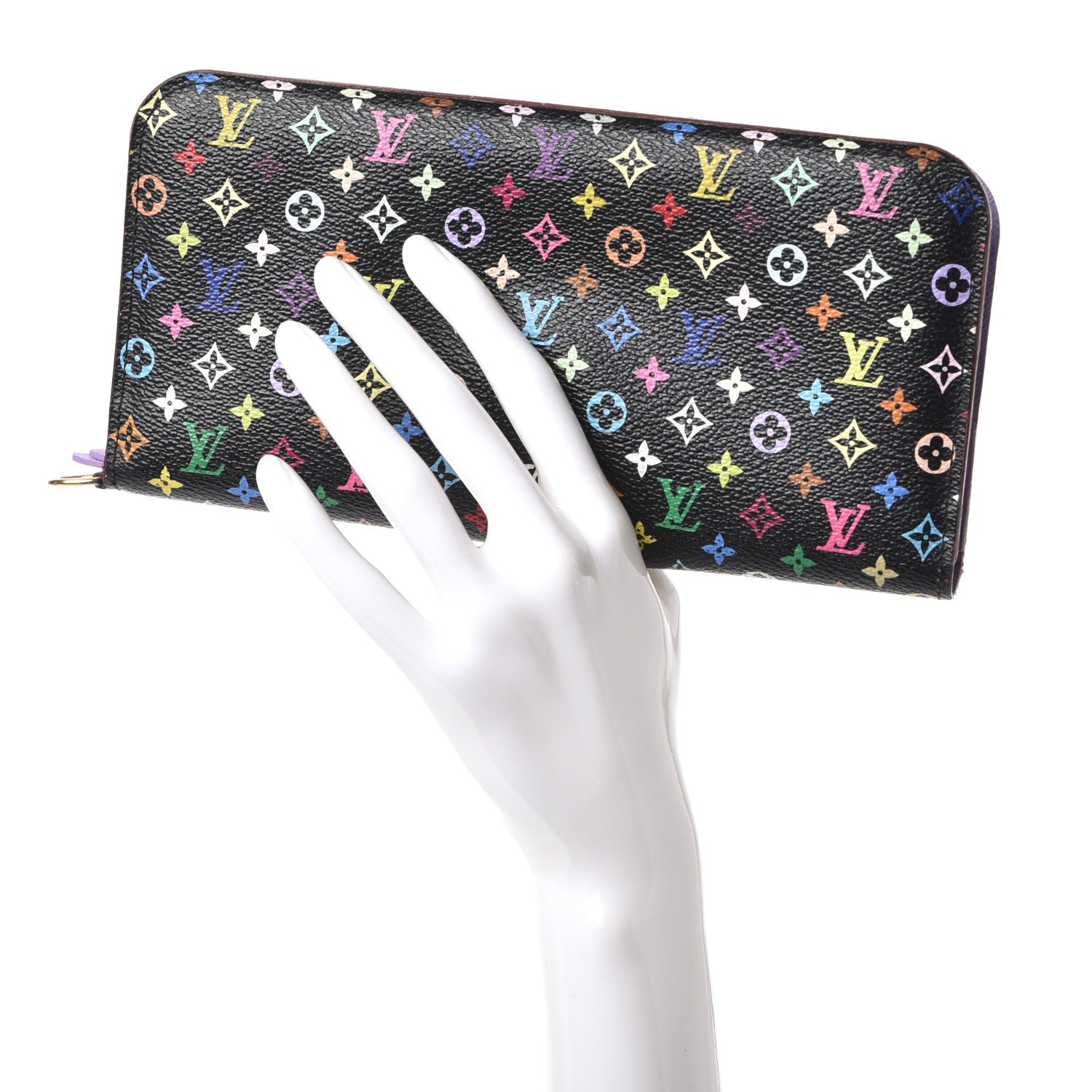 Louis Vuitton Monogram Multicolor Insolite Wallet Black Violet 2 of 10