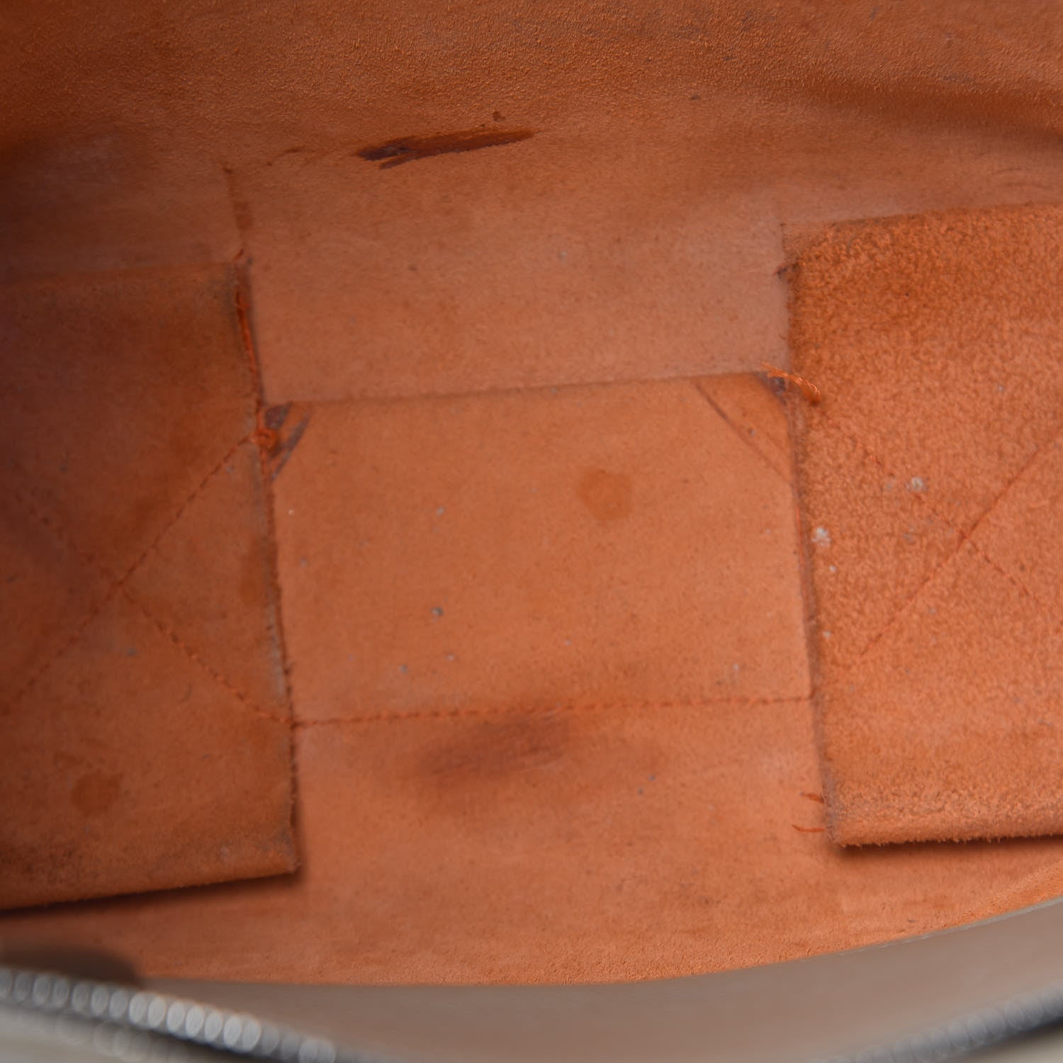 Celine Grained Calfskin Small Vertical Bi-Cabas Fluo Orange Taupe 8 of 23