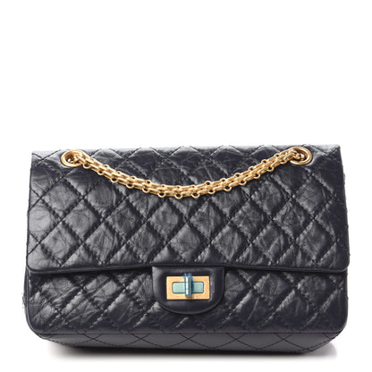 Chanel Aged Calfskin Quilted 2.55 Reissue 225 Flap Navy 1 of 11