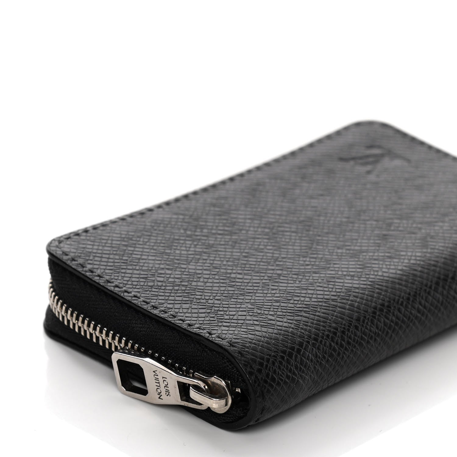 Louis Vuitton Taiga Zippy Coin Purse Vertical Black 8 of 11
