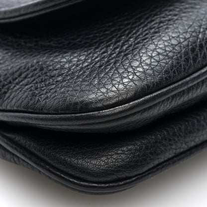 Gucci Pebbled Calfskin Small 1973 Chain Shoulder Bag Black 10 of 11