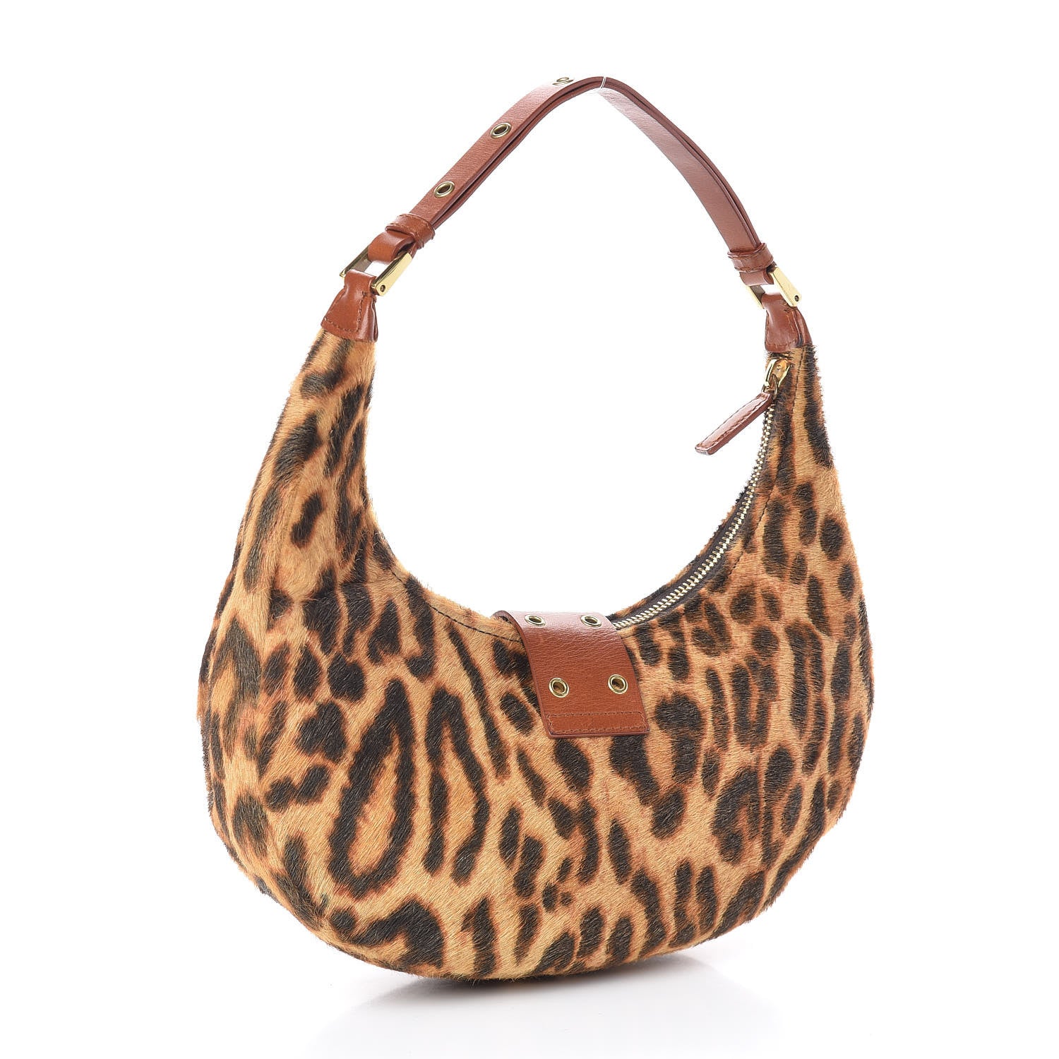 Christian Dior Pony Hair Leopard Print Street Chic Hobo 3 of 11