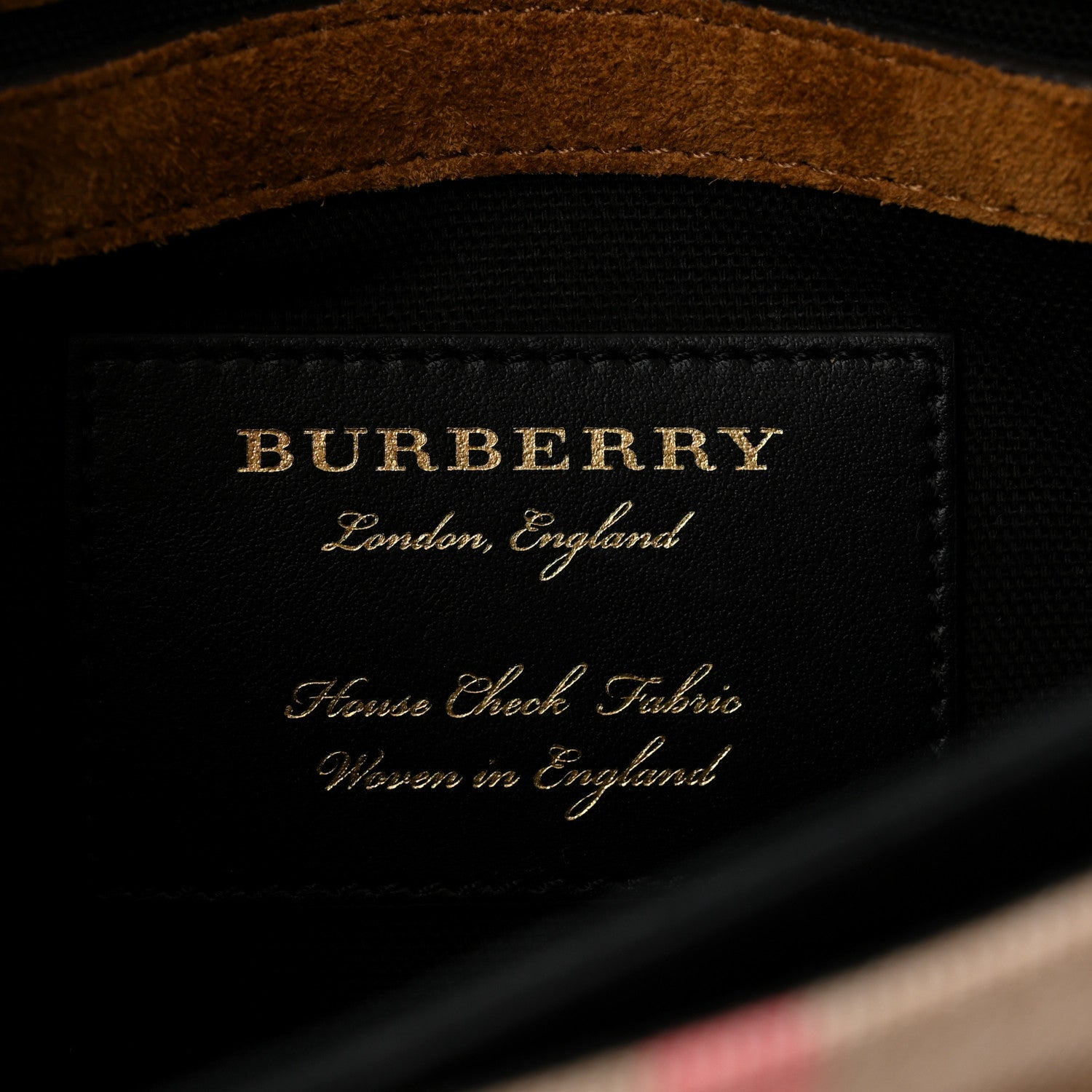 Burberry Derby Calfskin House Check Small Macken Crossbody Bag Mahogany Red 6 of 11