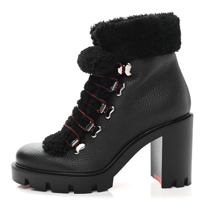 Christian Louboutin Calfskin Shearling Edelvizir 70 Desert Boots 37 Black 1 of 8