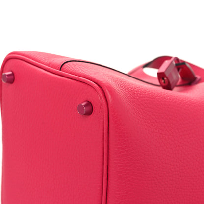 Hermes Taurillon Clemence Monochrome Picotin Lock 18 PM Rose Mexico 10 of 13