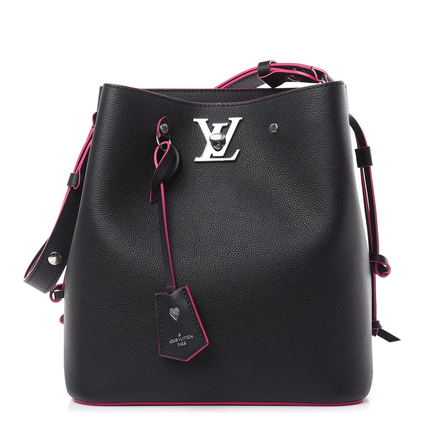 Louis Vuitton Calfskin Lockme Bucket Black 1 of 11