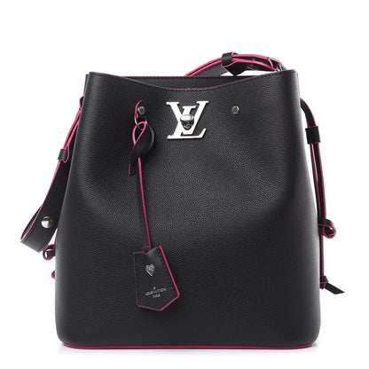 Louis Vuitton Calfskin Lockme Bucket Black 1 of 11