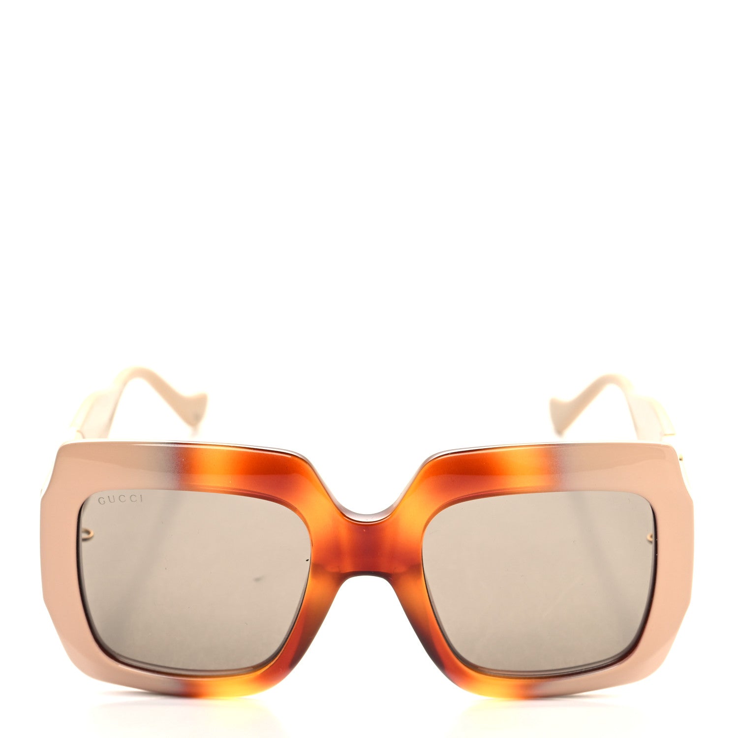 Gucci Acetate Square Frame Chain Sunglasses GG1022S Brown 2 of 7