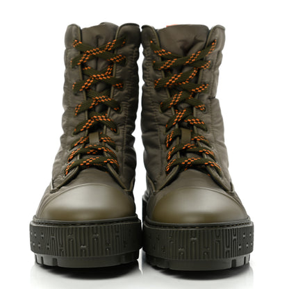 Hermes Calfskin Parachute Fresh Ankle Boots 38 Khaki 2 of 9