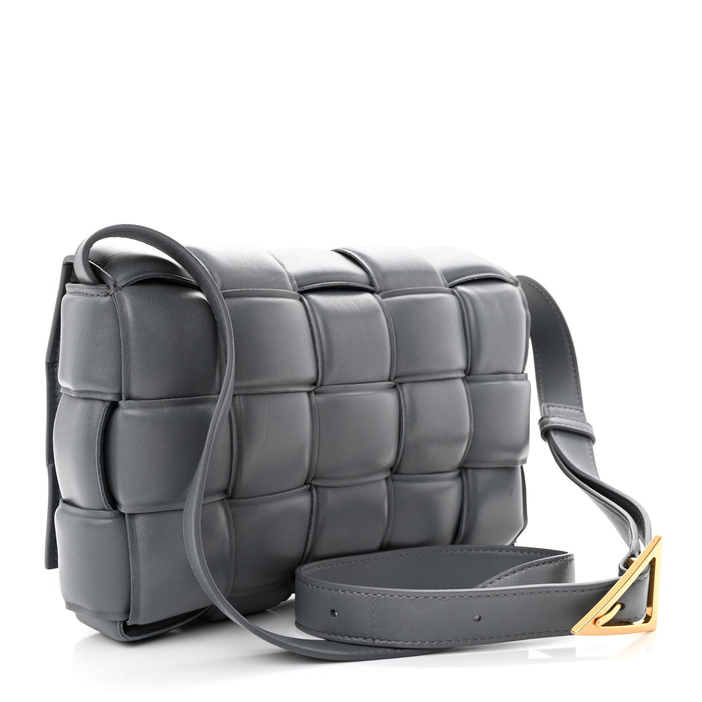 Nappa Maxi Intreccio Padded Cassette Crossbody Bag Thunder
