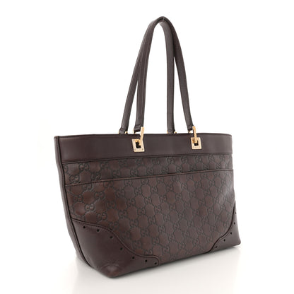 Gucci Guccissima Large Punch Tote Chocolate Brown 3 of 15