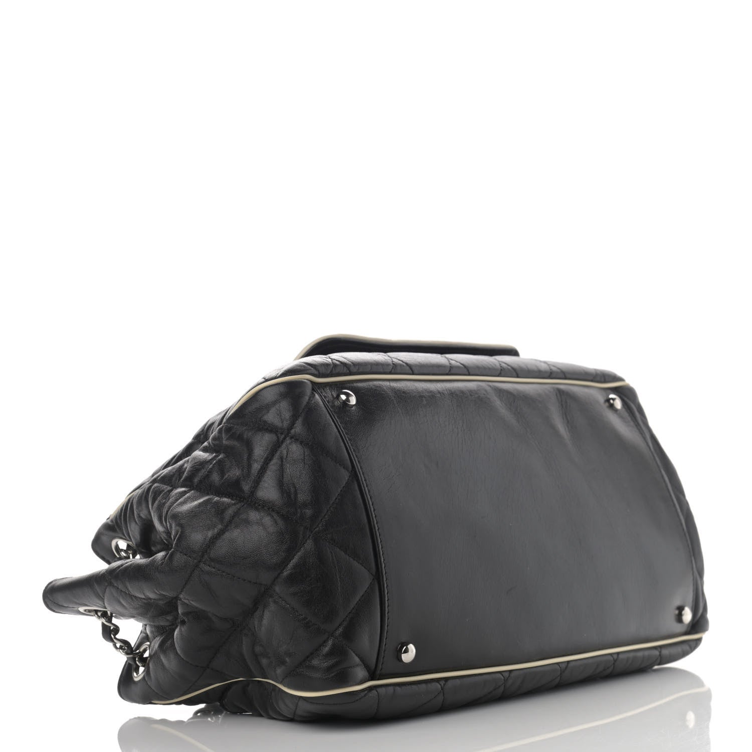 Chanel Lambskin Quilted East West Accordion Flap Black 4 of 12
