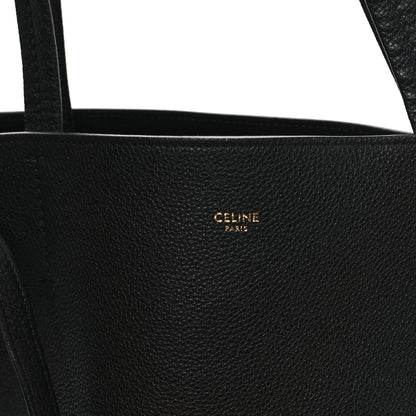 Celine Soft Grained Calfskin Medium Belt Cabas Phantom Black 7 of 13