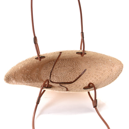Loewe Calfskin Raffia Small Anagram Basket Tote Bag Natural Tan 4 of 4