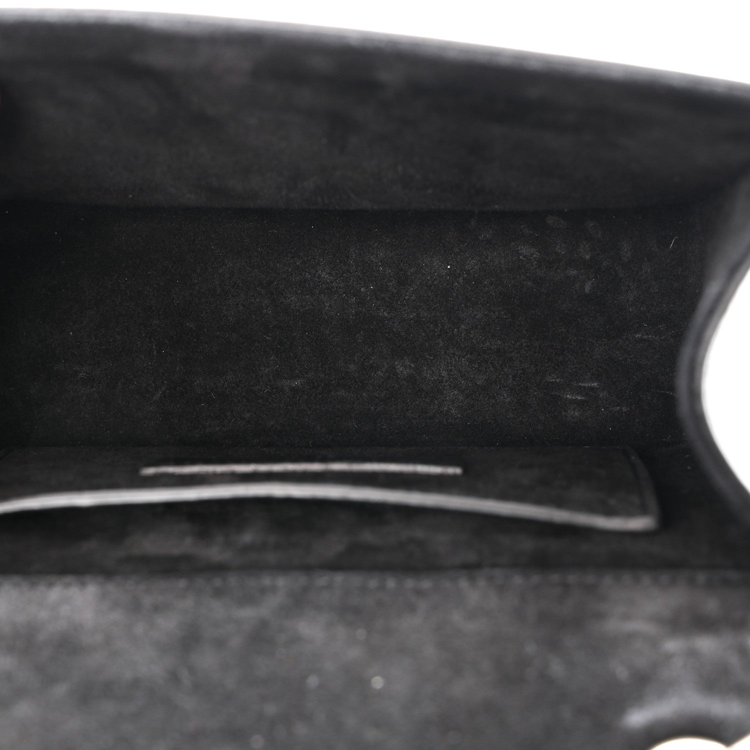 Saint Laurent Calfskin Fringe Baby Snake Monogram Satchel Black 5 of 10