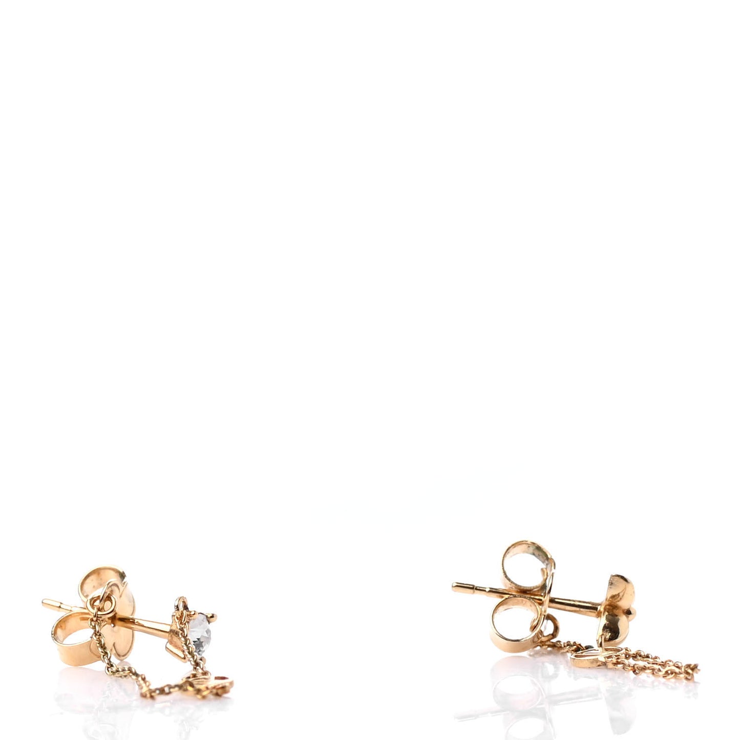 Metal Crystal Petit Louis Earrings Gold