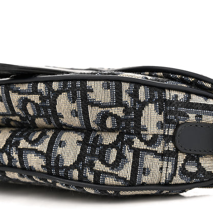 Christian Dior Oblique Mini Saddle Bag Blue 10 of 12
