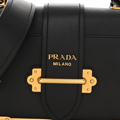 Prada City Calf Saffiano Cahier Bag Black 5 of 12
