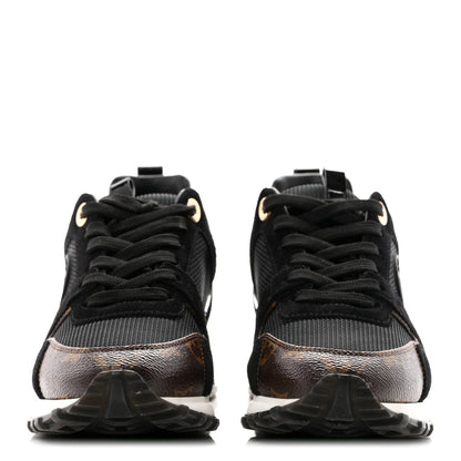 Louis Vuitton Suede Monogram Run Away Sneakers 35 Black 3 of 10