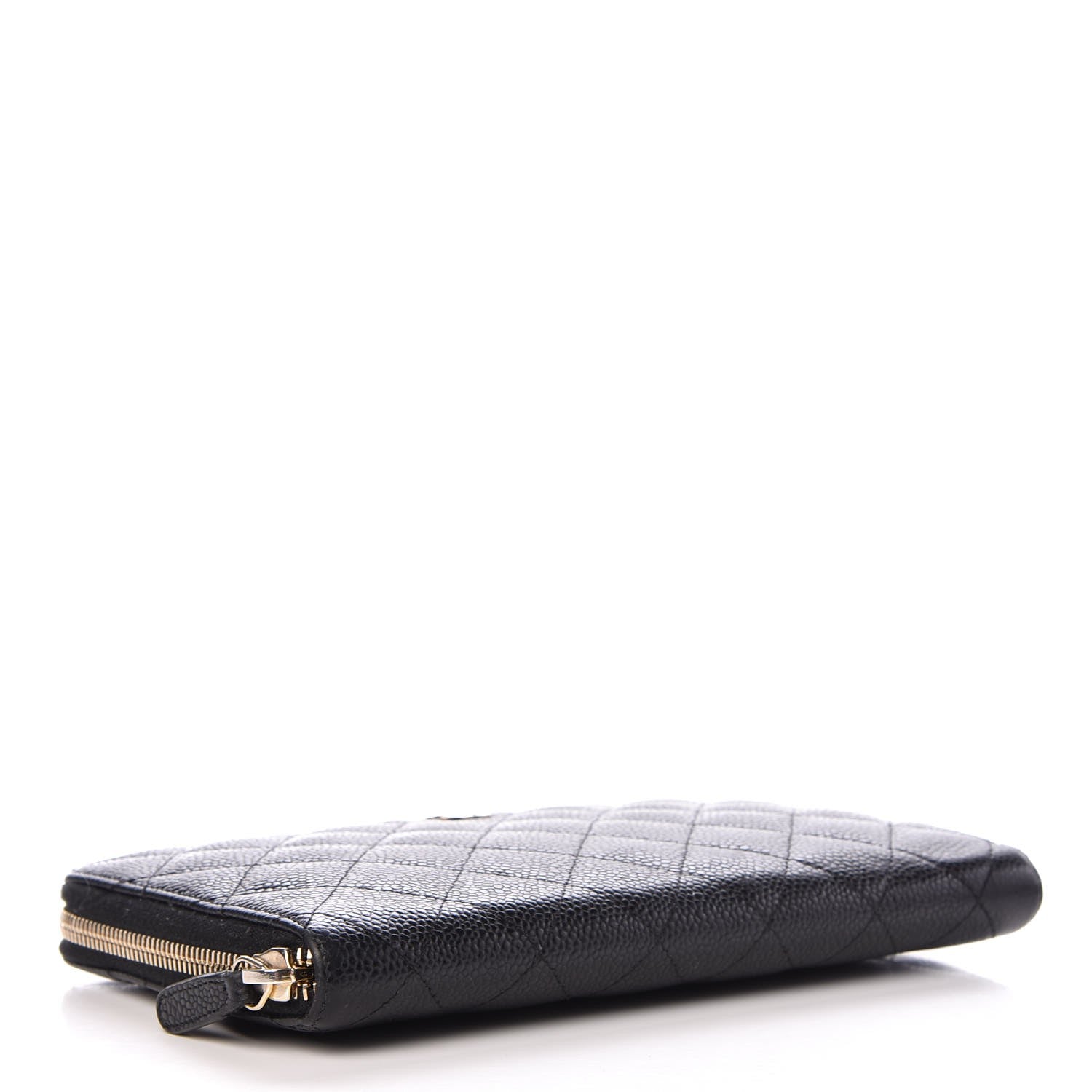 Chanel Caviar Quilted Large Zip Around Organizer Wallet Black 4 of 14