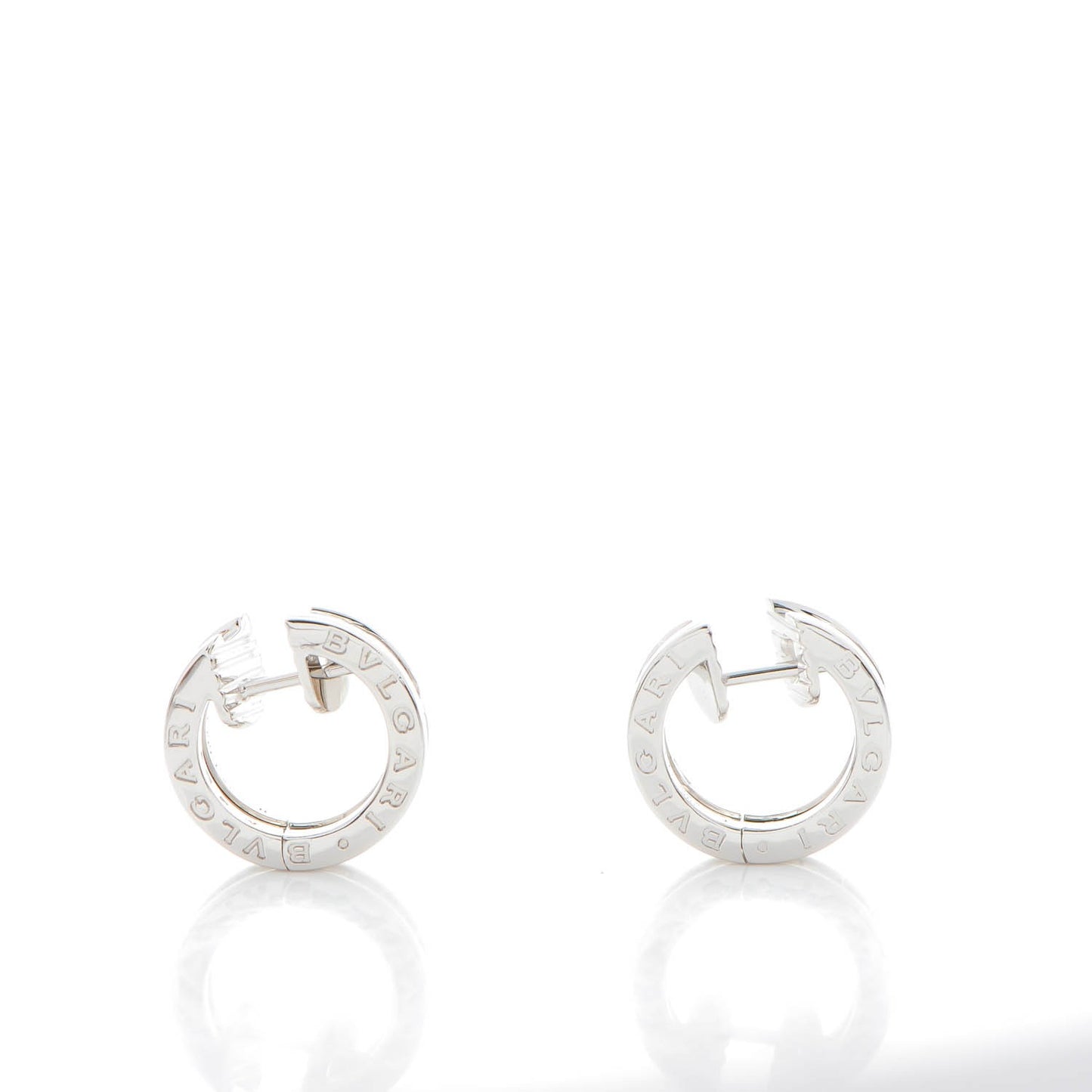 18K White Gold Small B.Zero1 Hoop Earrings