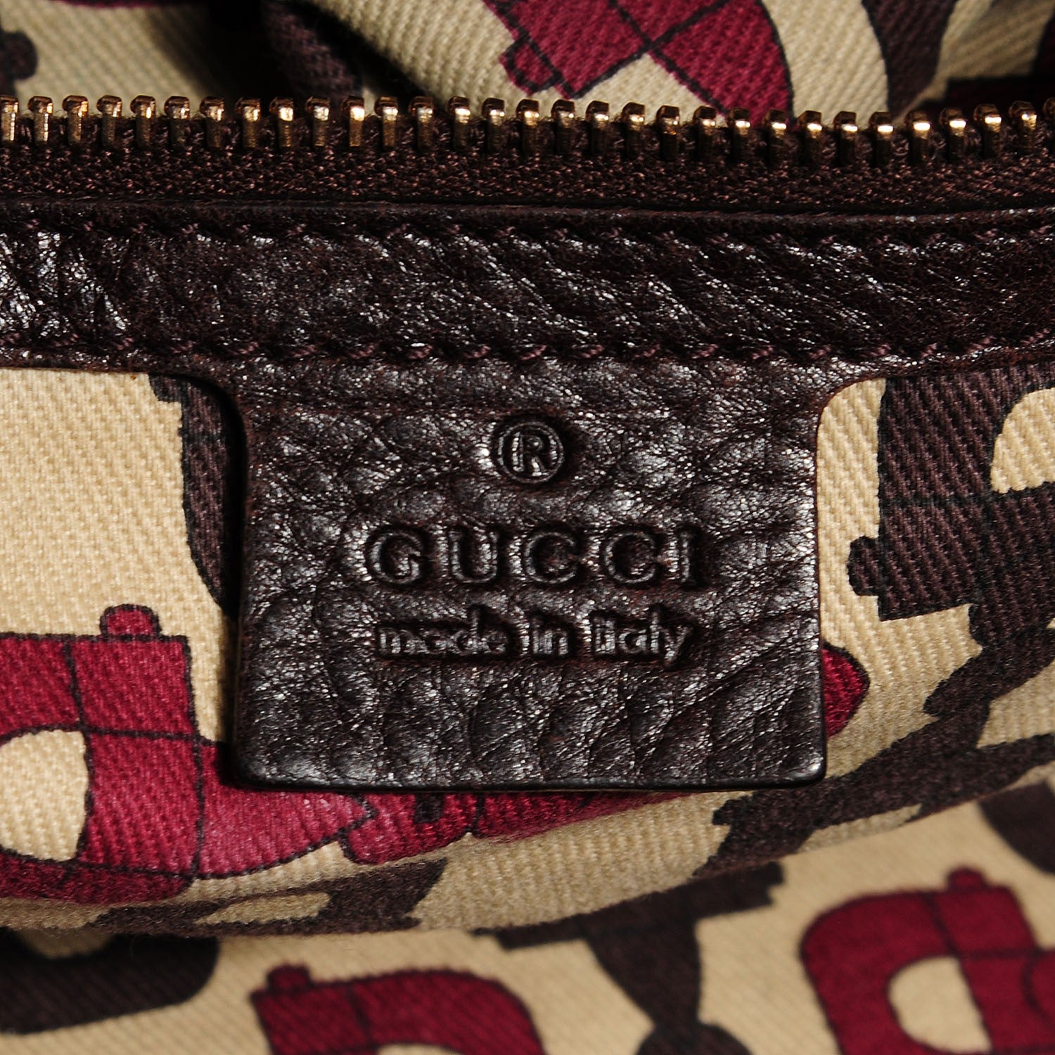 Gucci Guccissima Aviatrix Medium Boston Chocolate 6 of 7