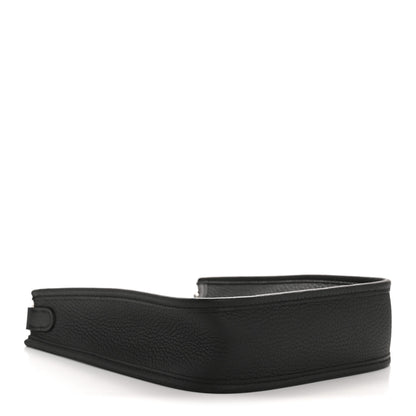 Hermes Taurillon Clemence Amazone Sangle Cavale Evelyne TPM Black White 4 of 11