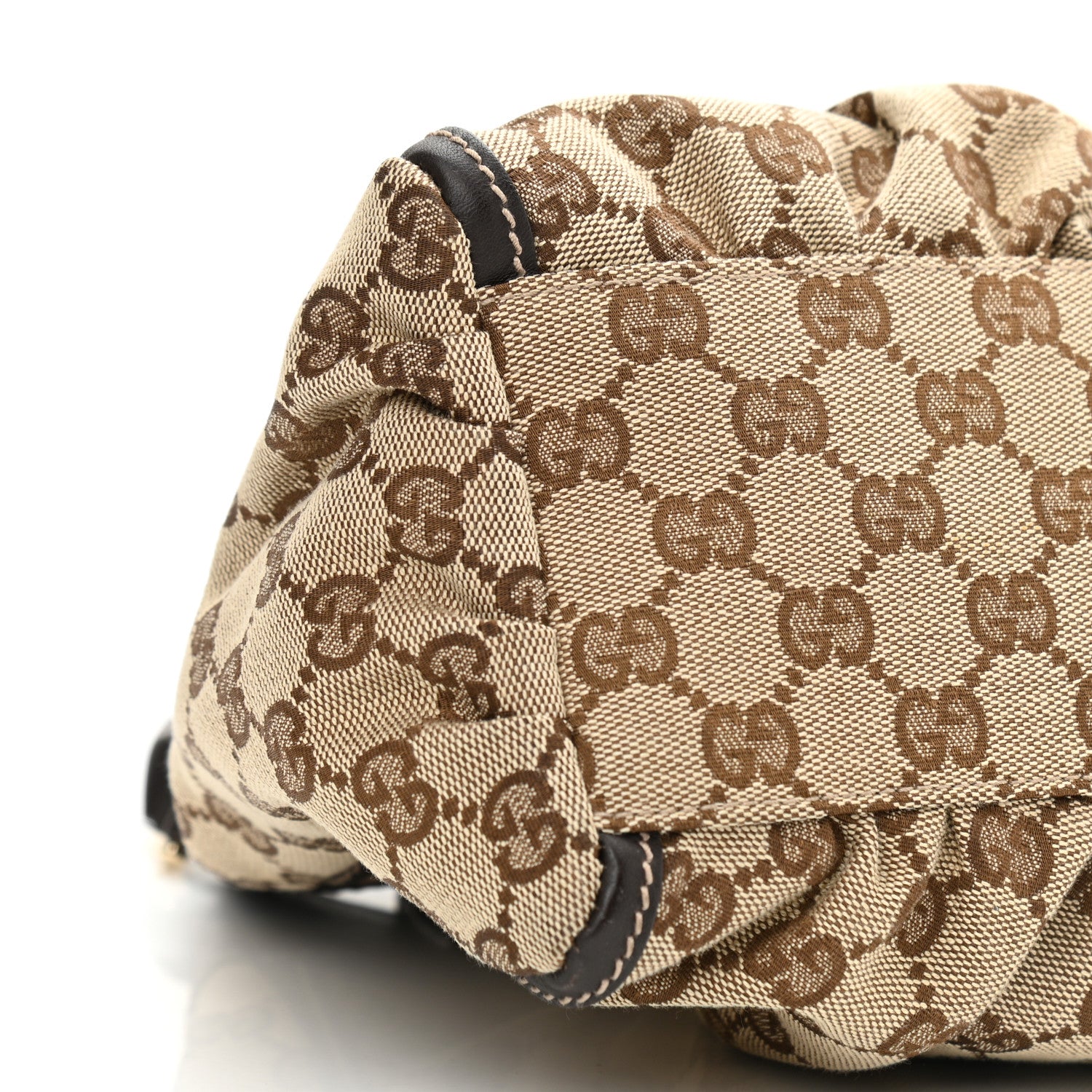 Gucci Monogram Medium D Gold Ring Hobo Dark Brown 9 of 12