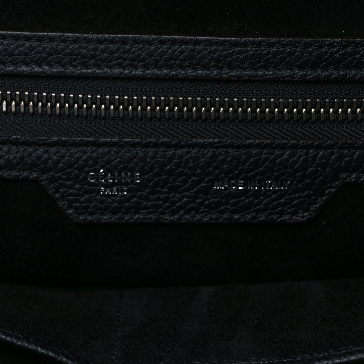Celine Drummed Calfskin Mini Luggage Black 6 of 10