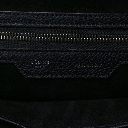 Celine Drummed Calfskin Mini Luggage Black 6 of 10
