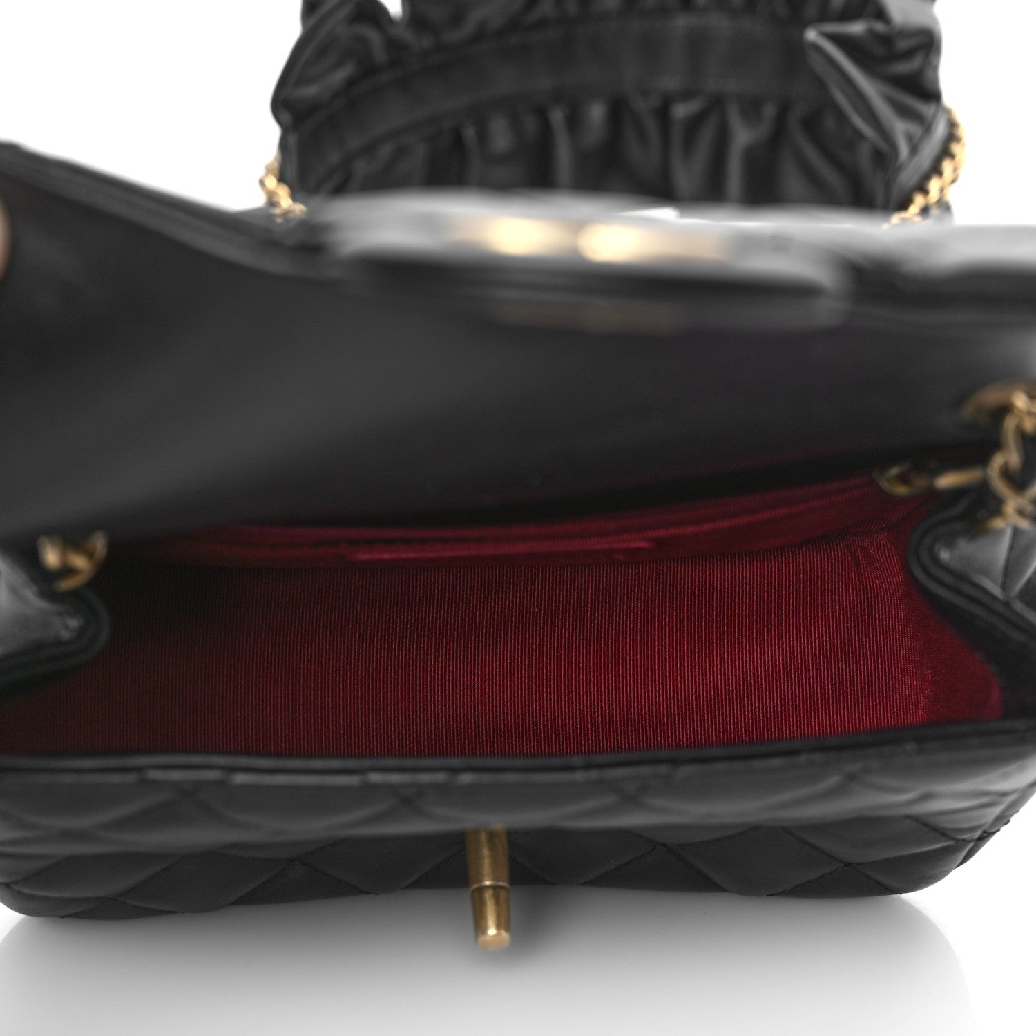 Chanel Lambskin Quilted Mini Romance Square Flap Black 4 of 10