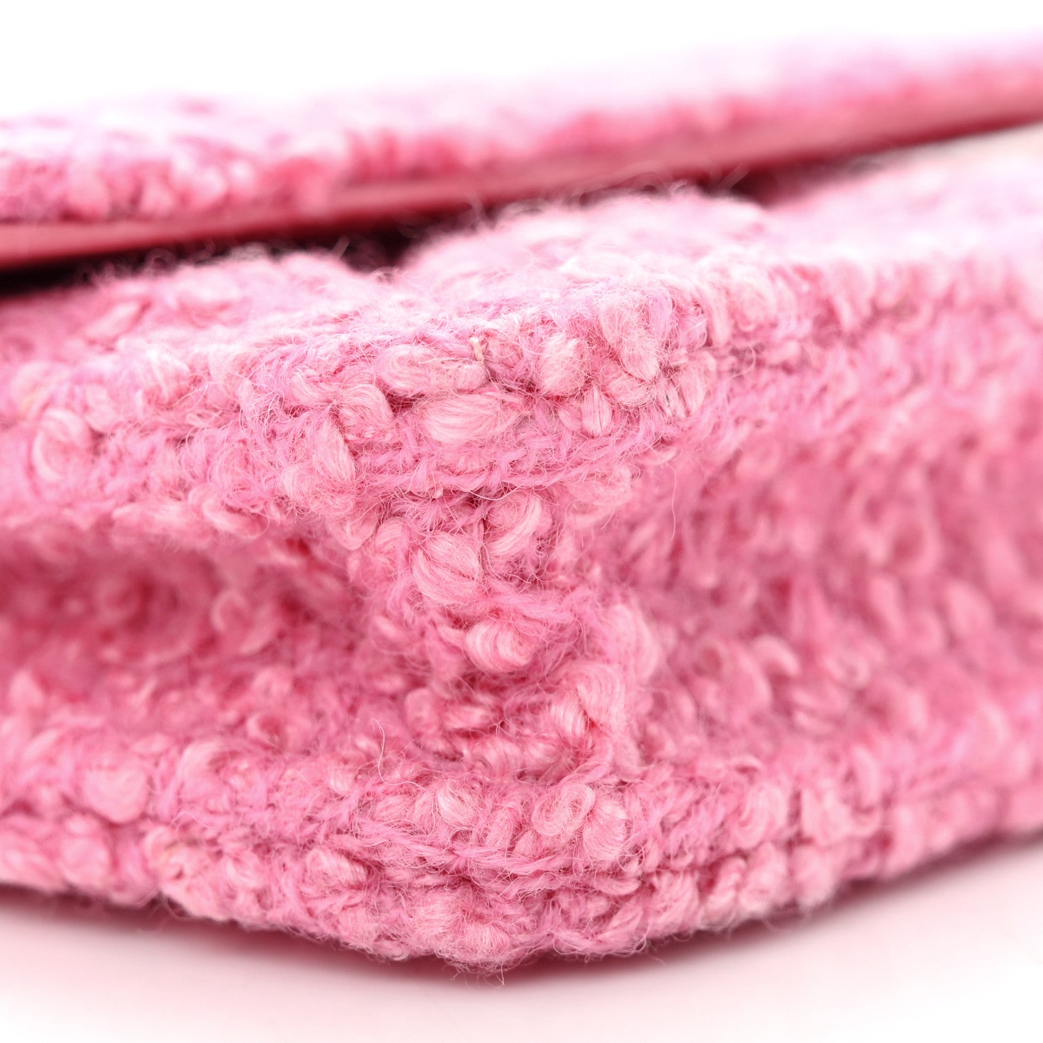 Chanel Tweed Quilted Flap Chain Waist Bag Pink 10 of 11