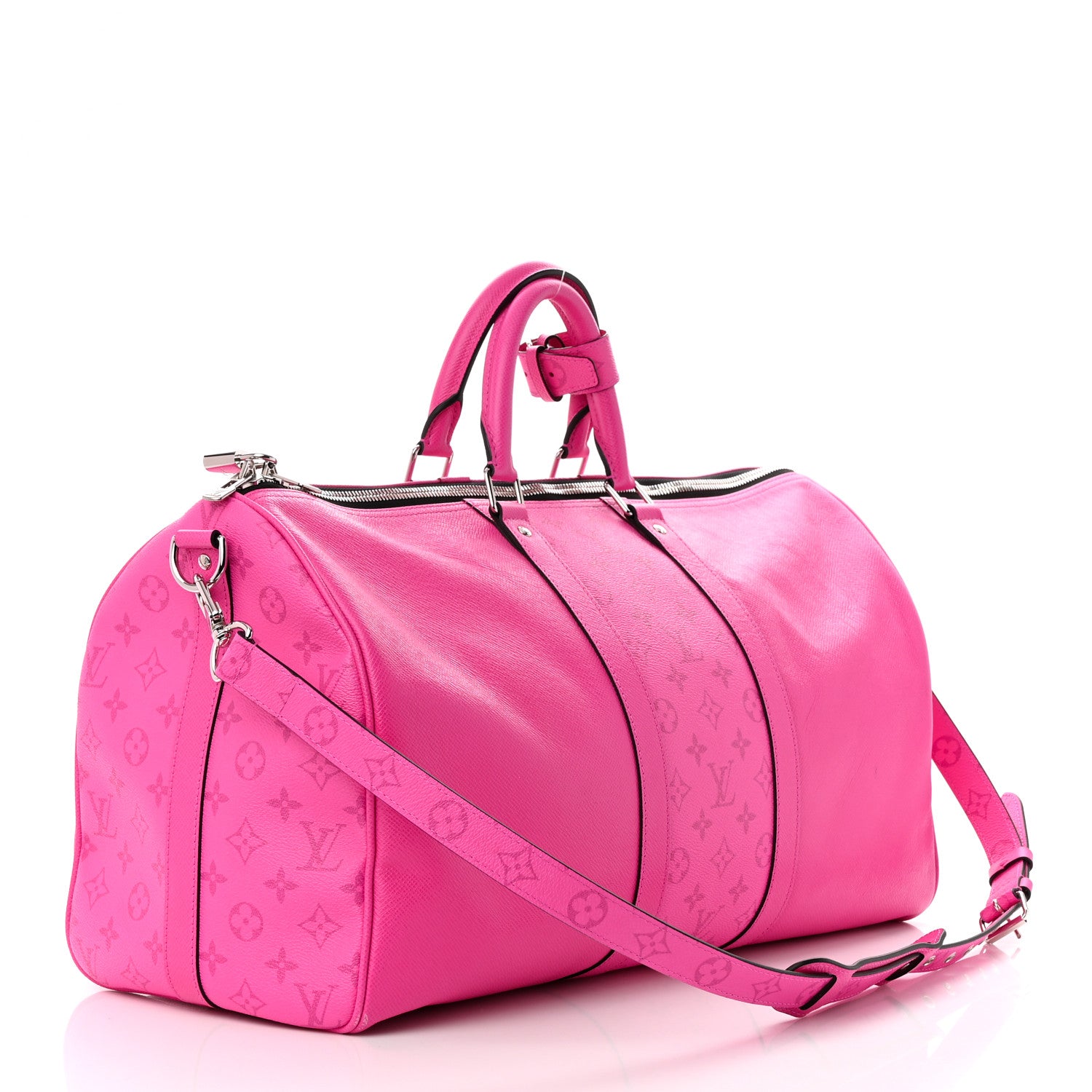 Louis Vuitton Taigarama Keepall Bandouliere 50 Fuchsia 3 of 11