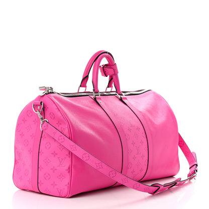 Louis Vuitton Taigarama Keepall Bandouliere 50 Fuchsia 3 of 11