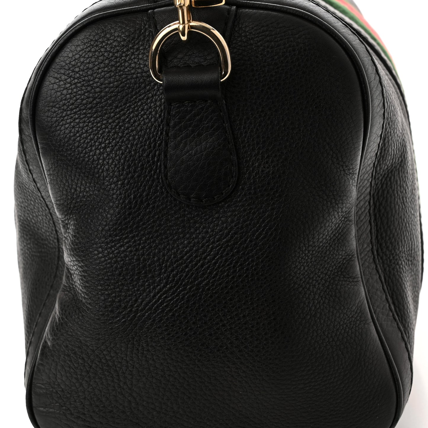 Calfskin Vintage Web Medium Boston Black