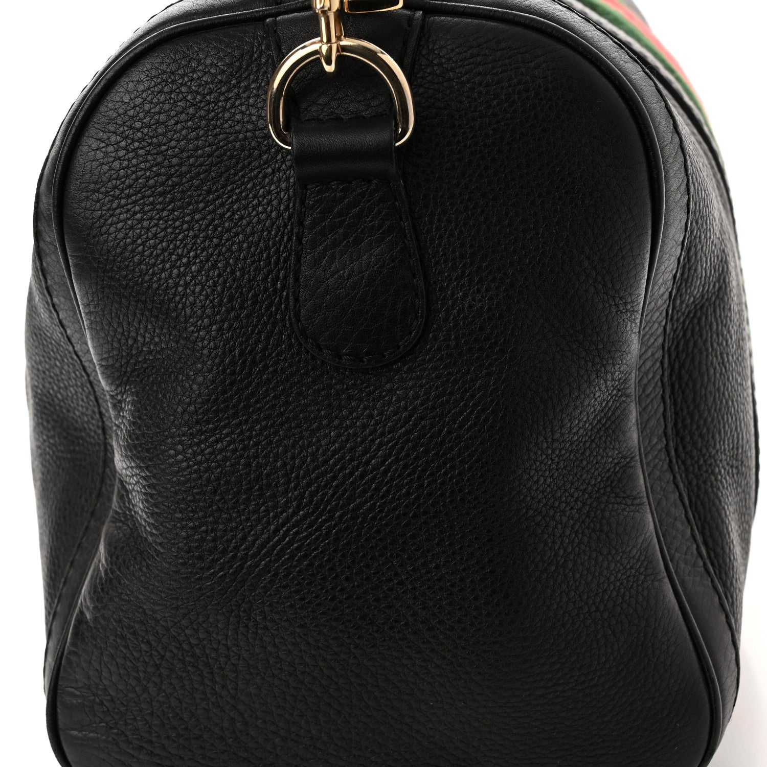 Gucci Calfskin Vintage Web Medium Boston Black 11 of 14