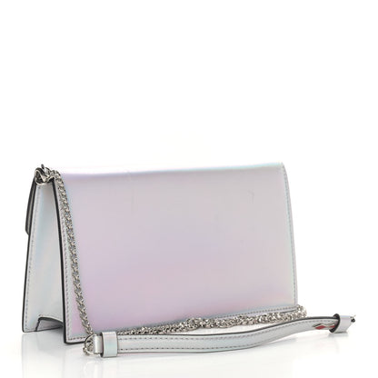 Christian Louboutin Iridescent Calfskin Loubi54 Crossbody Clutch Silver 3 of 11