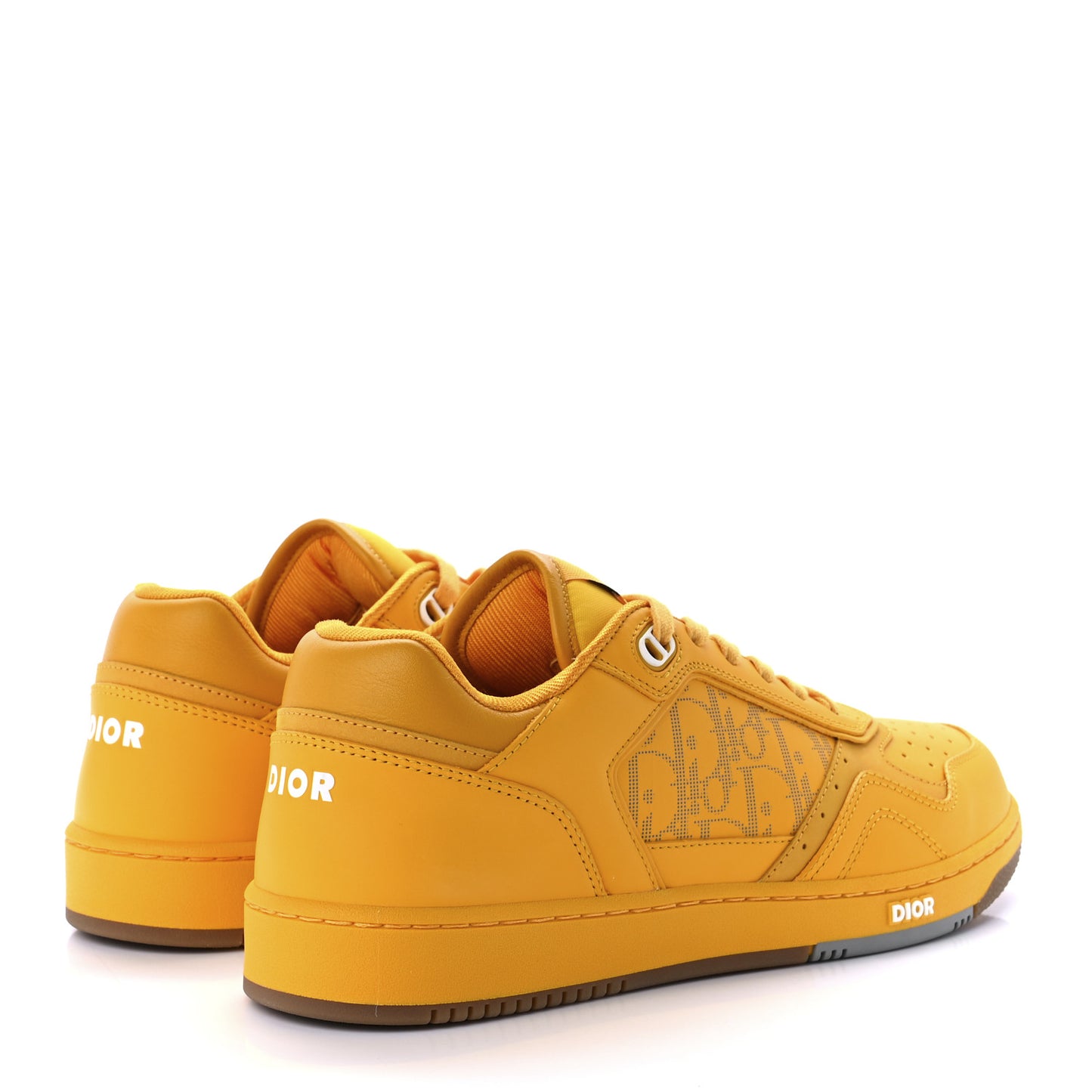Smooth Calfskin Oblique Galaxy Mens B27 Low Top Sneakers 43 Yellow