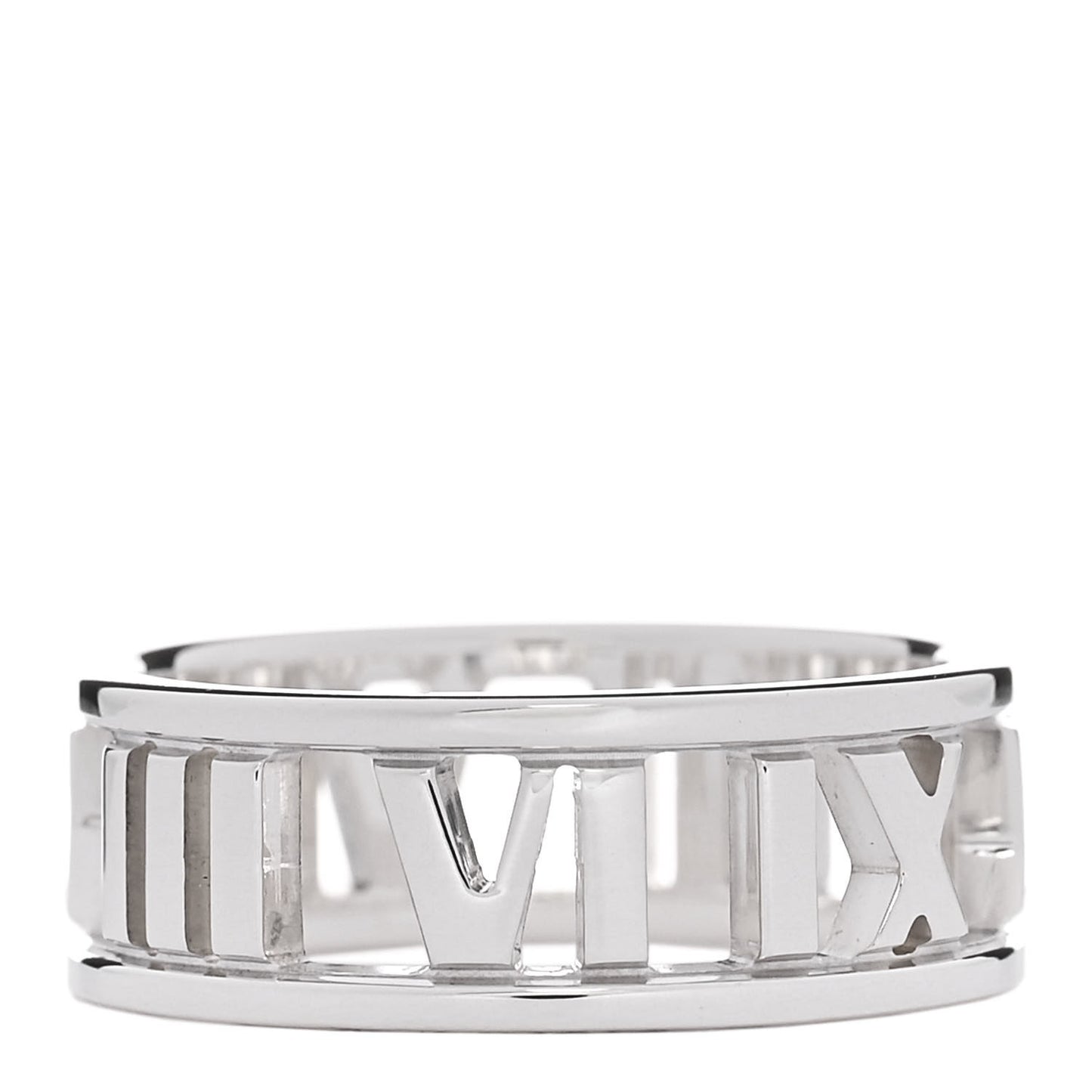 Sterling Silver Wide Atlas Open Ring 50 5.25